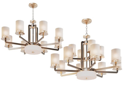 新中式柱形灯罩吊灯