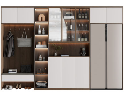 现代撞色组合鞋柜酒柜3d模型 现代撞色组合鞋柜酒柜