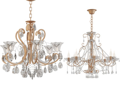 欧式水晶吊坠铁艺雕花吊灯