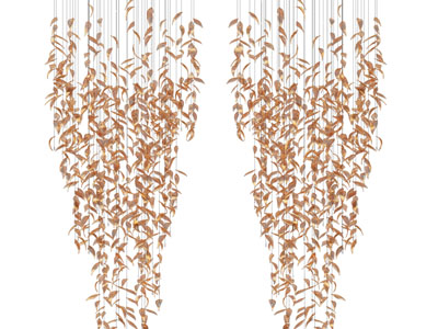 现代吸顶圆形灯盘吊灯