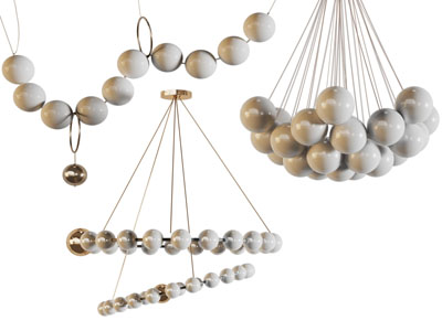 现代球形灯罩吊灯