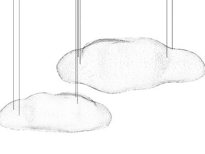 现代透明云朵吊灯