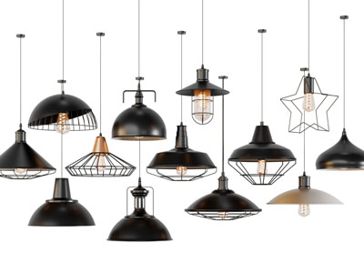 工业风loft金属半镂空灯罩吊灯