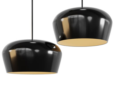 现代黑色金属灯罩吊灯