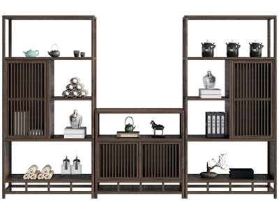 新中式实木装饰柜