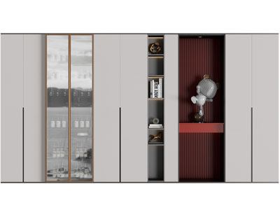 现代酒柜3d模型 现代酒柜