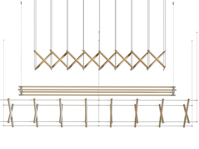 现代拼接灯管吊灯