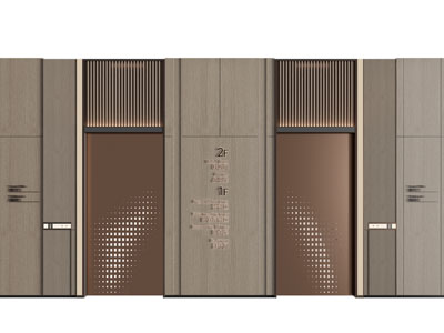 现代电梯3d模型 现代电梯