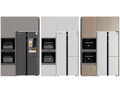 现代冰箱、烤箱橱柜