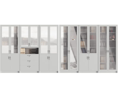 现代办公玻璃文件收纳柜