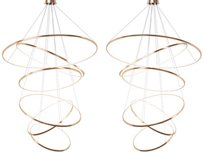 现代轻奢套环吊灯