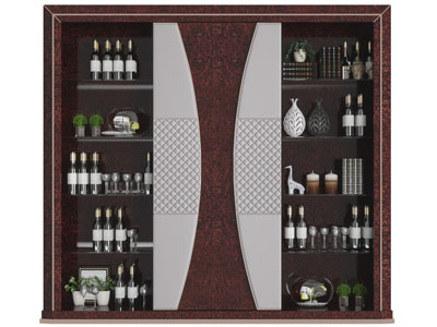 现代酒柜3d模型 现代酒柜