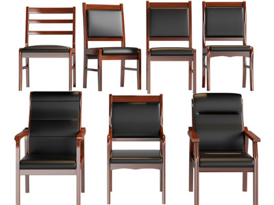 现代实木办公椅子