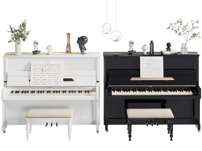 现代钢琴、琴凳