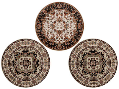 欧式花纹图案的圆形地毯3d模型 欧式花纹图案的圆形地毯