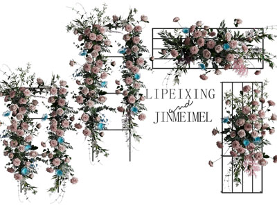 现代花束墙饰挂件