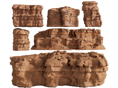 现代峡谷岩石、石头