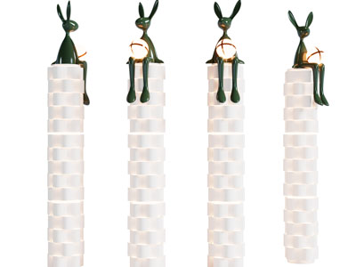 现代装饰兔子的落地灯