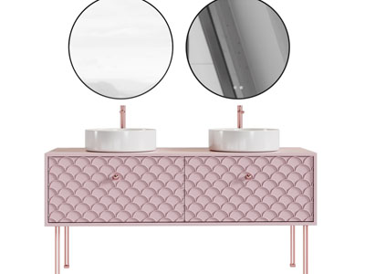 现代轻奢双盆洗手台