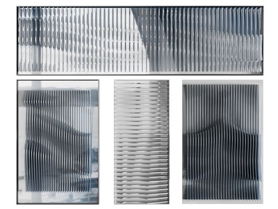 现代波纹质感的墙饰挂件