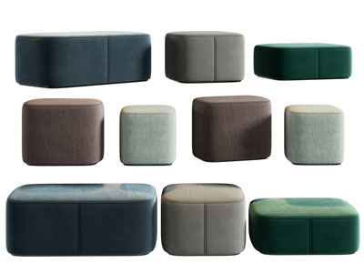 现代长方形沙发凳、换鞋凳