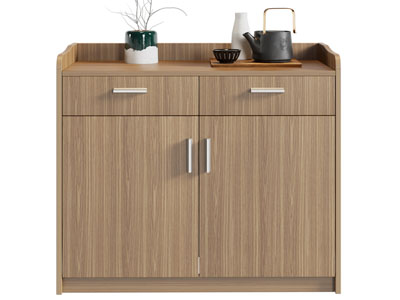 现代实木餐边柜