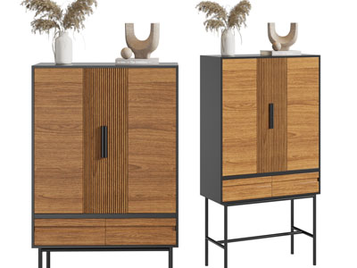 现代高脚实木玄关柜、边柜