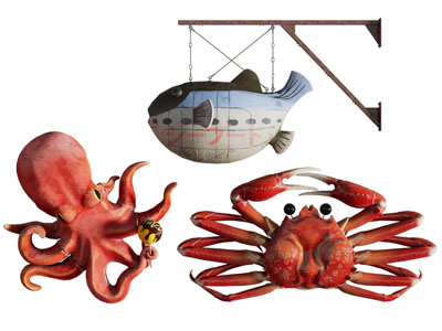 现代螃蟹、章鱼墙饰挂件