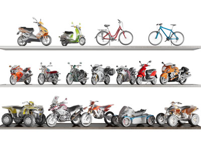 现代自行车、摩托车