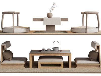 新中式茶桌椅组合