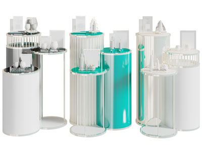 现代圆形展台、展柜