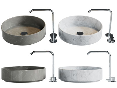 现代大理石圆形洗手盆