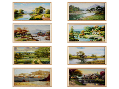 欧式风景油画装饰挂画3d模型 欧式风景油画装饰挂画
