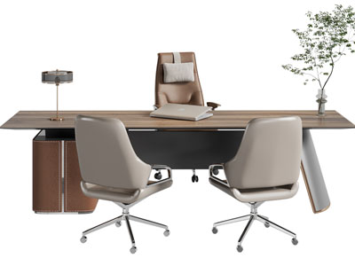 现代老板台、老板桌椅组合