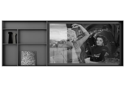 现代墙面悬挂式电视柜