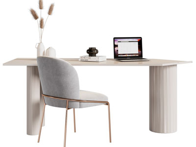 现代轻奢书桌椅组合
