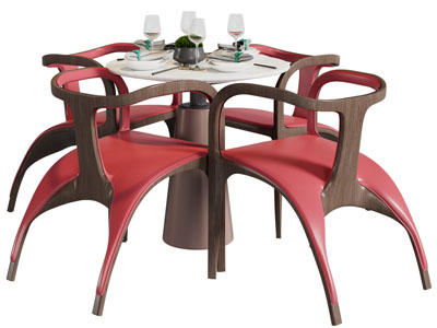 新中式休闲餐桌椅组合