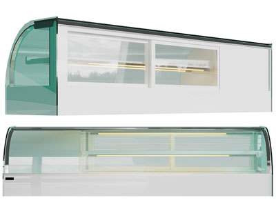 现代生鲜甜点保鲜展柜、冰箱