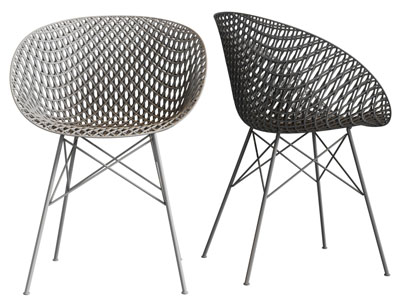 现代镂空金属网休闲椅子