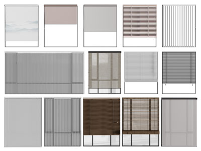 新中式竹帘、拉帘、百叶窗帘