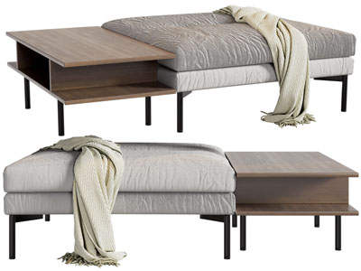 现代长方形沙发凳