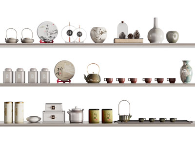 新中式茶壶、茶杯、茶罐