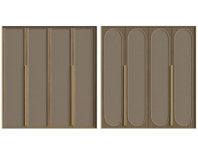 侘寂风衣柜3d模型 侘寂风衣柜