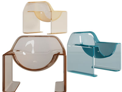 现代亚克力休闲椅子