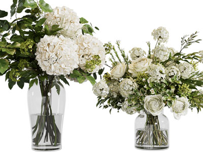 现代玻璃花瓶花卉