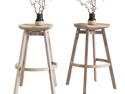 北欧实木吧凳