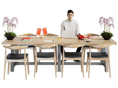 新中式实木餐桌椅组合