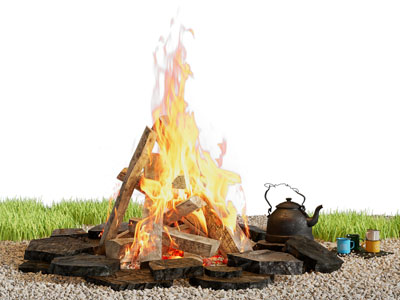 现代户外篝火