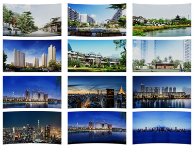 现代曲面液晶电视机、显示屏