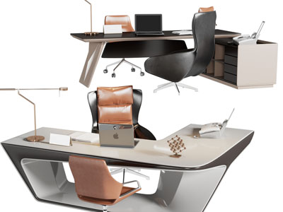 现代老板台、老板桌椅组合